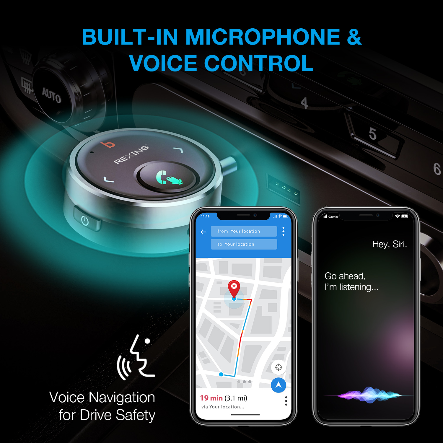 REXING AUXB0 Mini Portable Bluetooth Transmitter for cars Bluetooth 5.1