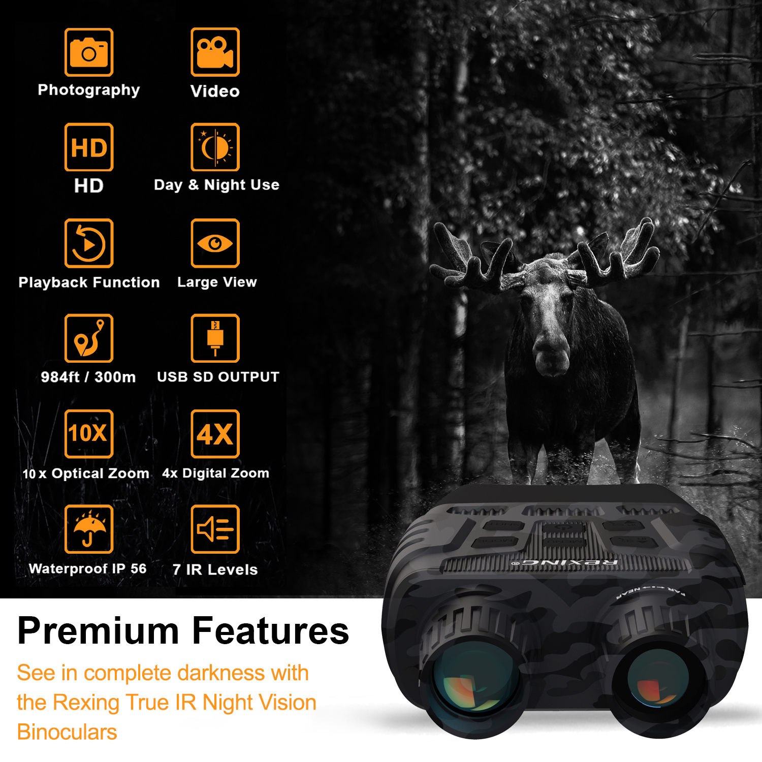 Rexing B1 (Camo) Night Vision Goggles Binoculars