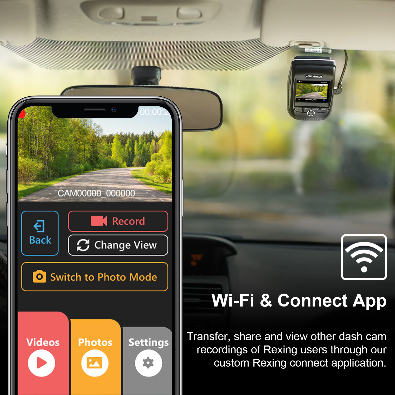 Rexing V1 MAX 4K Dash Cam with Wi-Fi and GPS