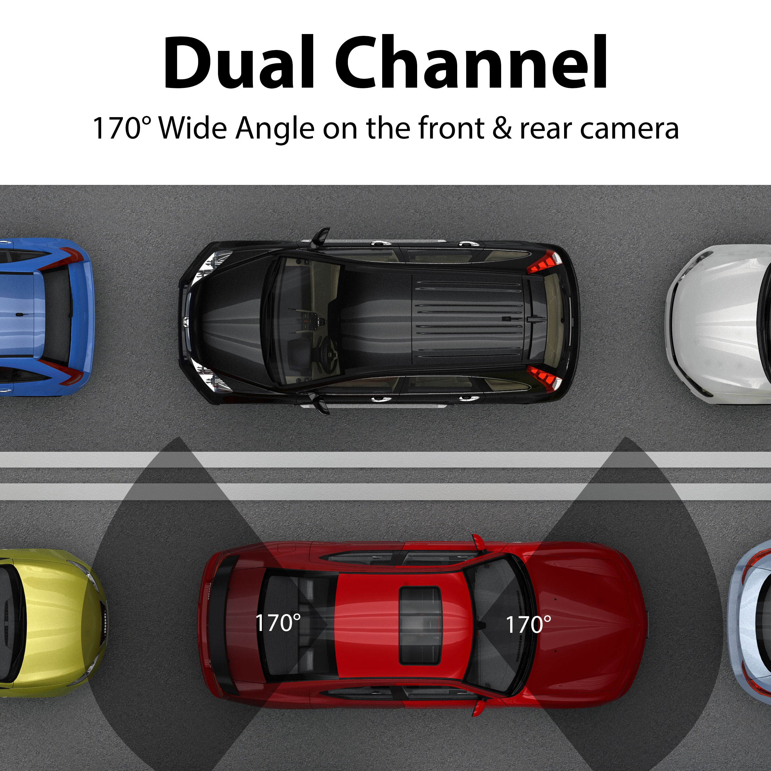 Rexing V1P 3rd Generation Dual 1080p Full HD Front and Rear Dash Cam with Wi-Fi