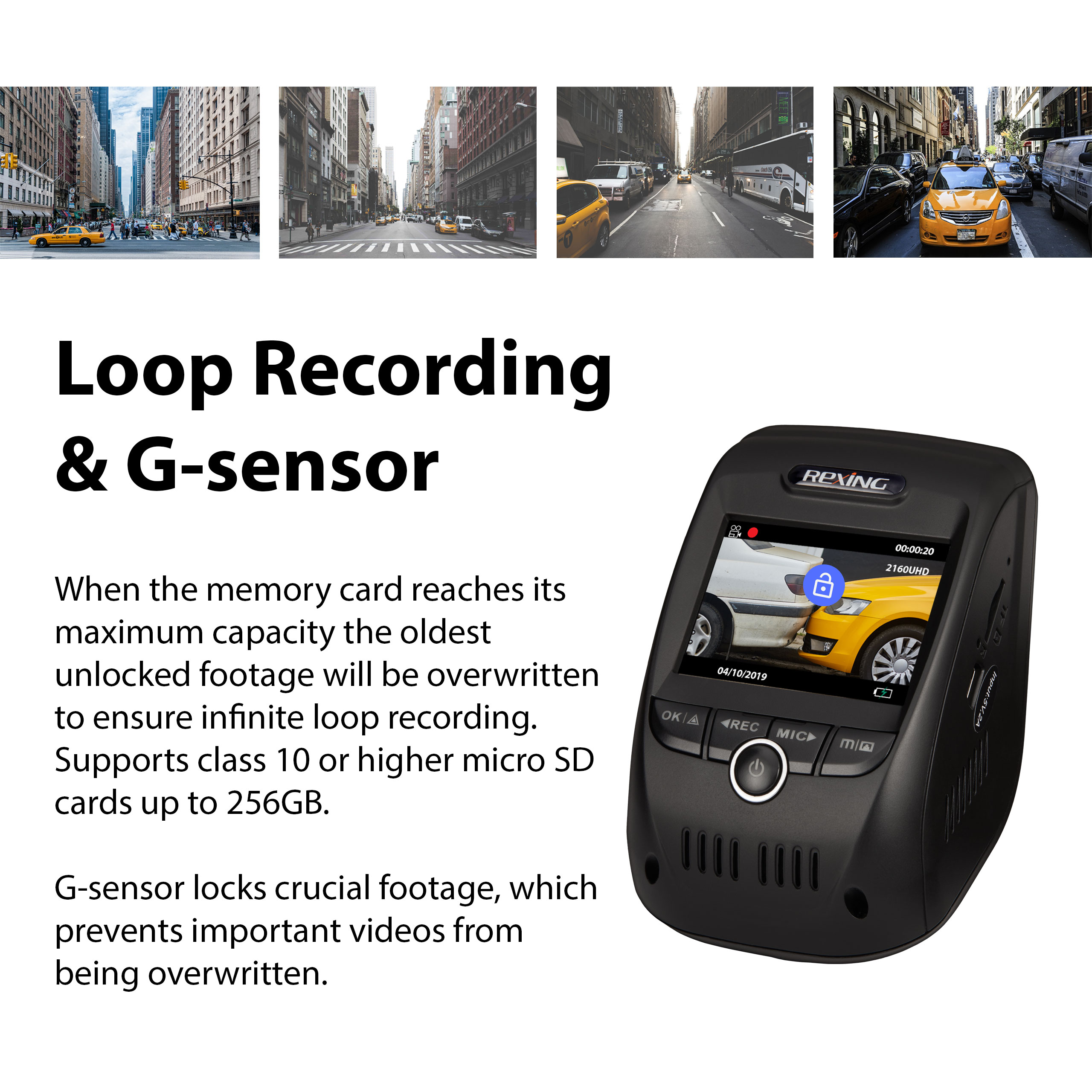 Rexing V1P 3rd Generation Dual 1080p Full HD Front and Rear Dash Cam with Wi-Fi