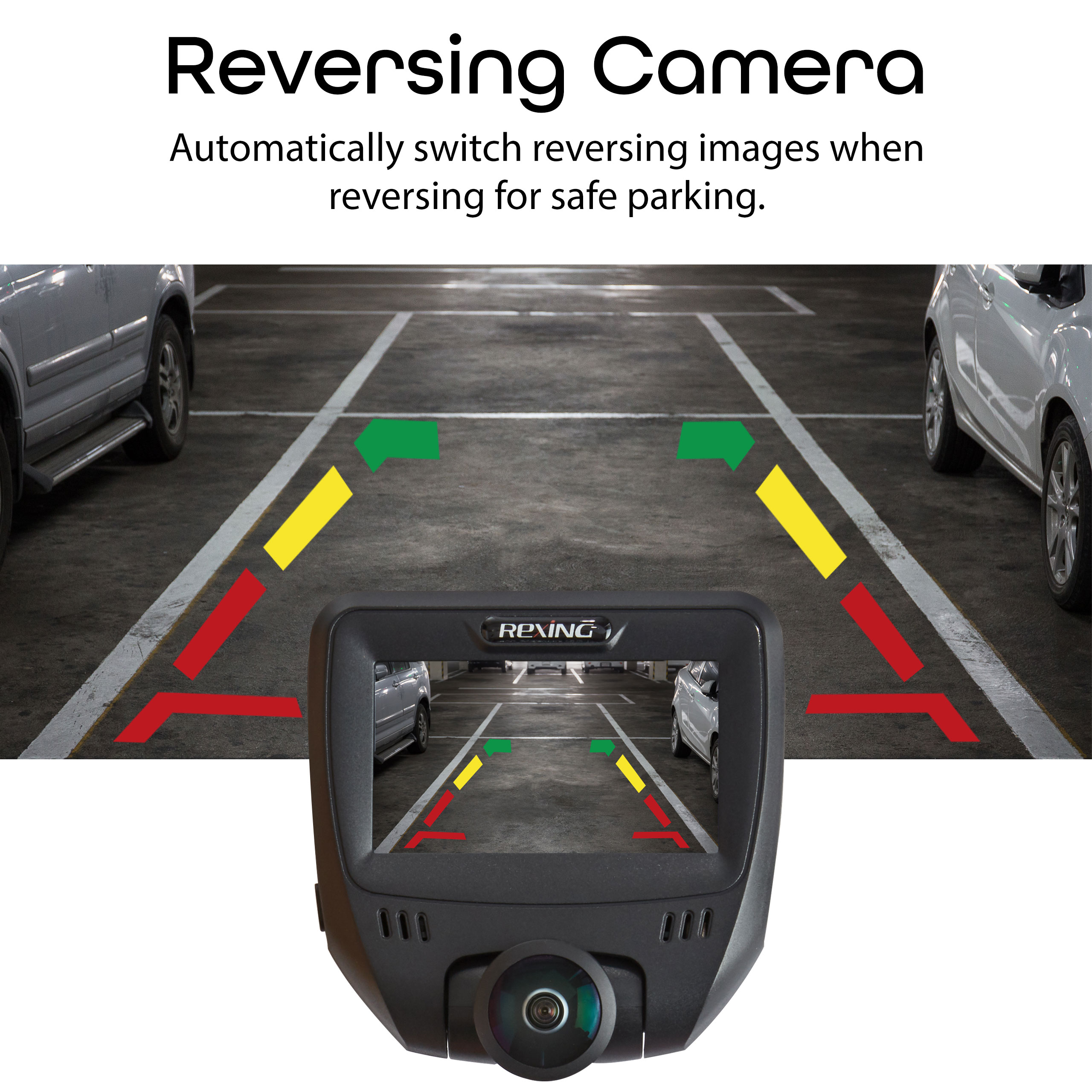 Rexing V360 Dual Channel Dashboard Camera Recorder Car Dash Cam with Rear Camera