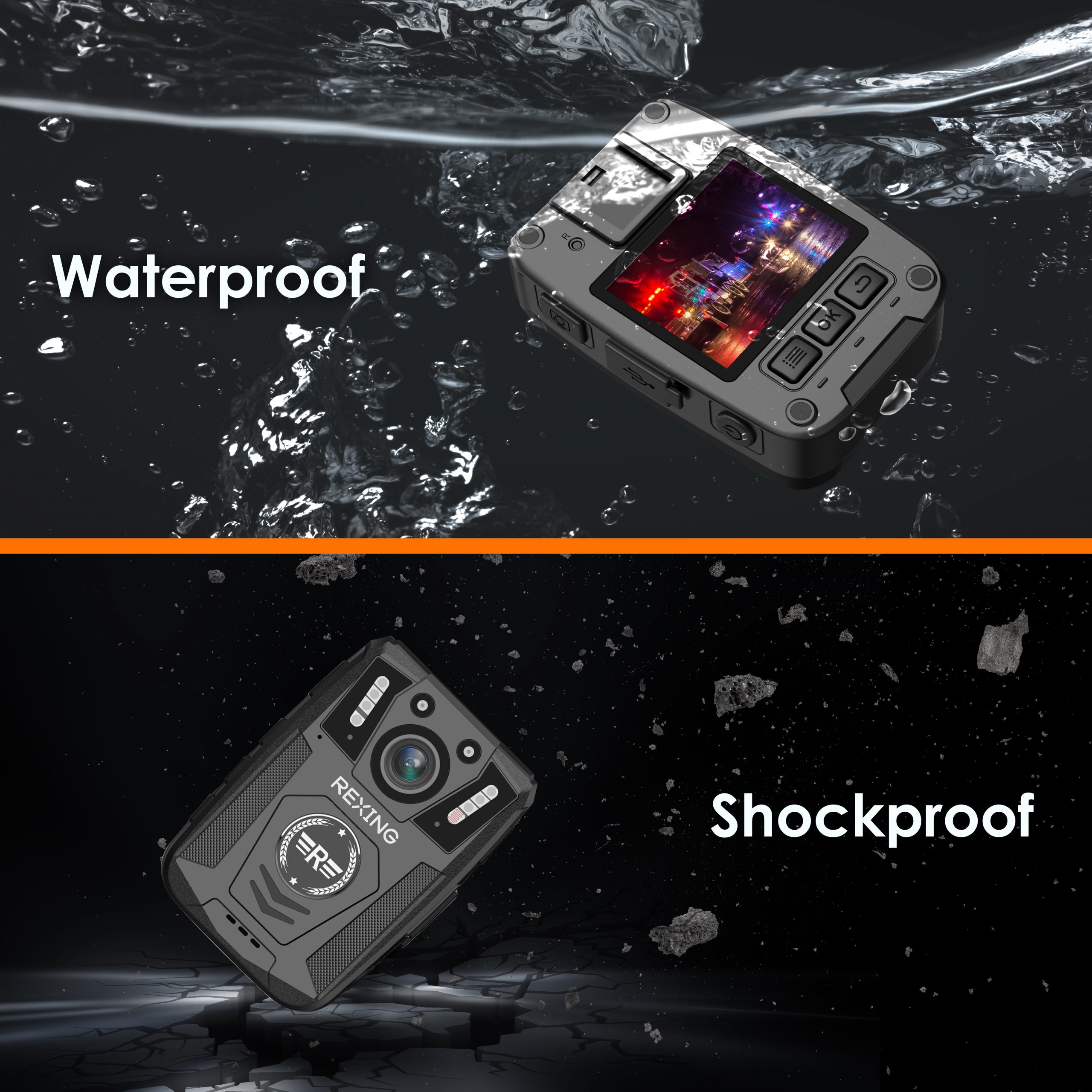 Rexing P2 FHD Body Camera 1080p Full HD With Type-C Port - 5pcs Bundle