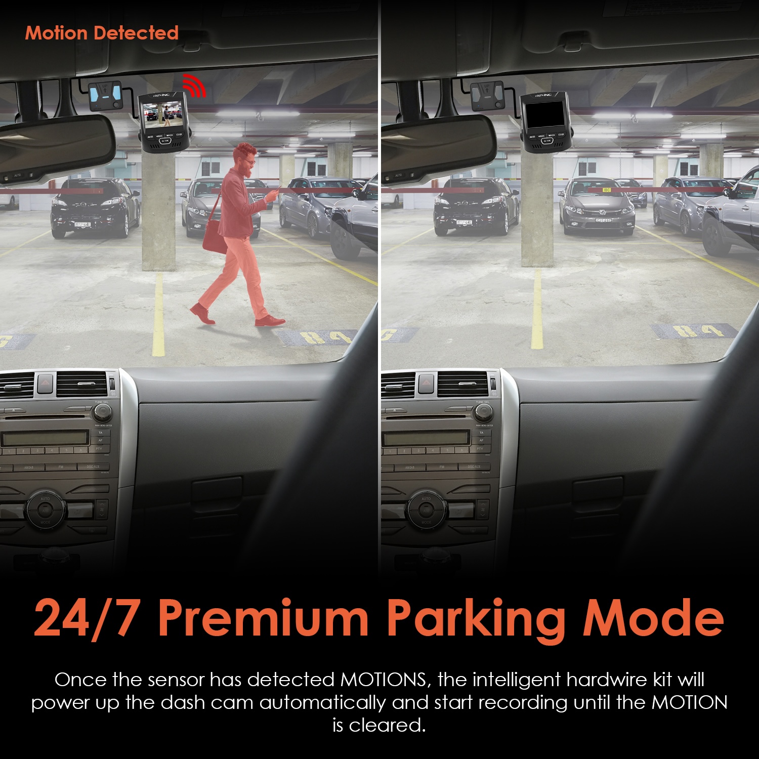 Rexing Intelligent Hardwire Kit Type-C Port for All Rexing Dash Cam Models including R4, DT2, M2 Max, R316 Series, RH2 Series, and CPDuo Multimedia Re